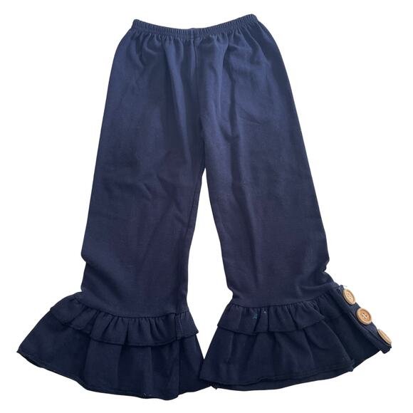 Cute Blue Ruffle Pants with Button Detail - Size 4T - Picture 1 of 4
